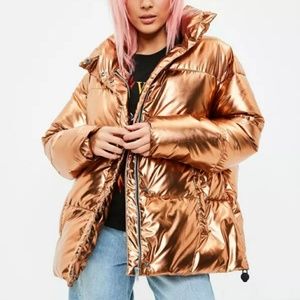 Metallic Puffer Jacket NWT